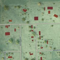 Second close-up of the map of Grafton, Nebraska print showing more streets and buildings