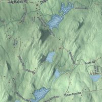 Second close-up of the map of Grafton, New York print showing more streets and buildings