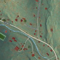 Second close-up of the map of Grahamsville, New York print showing more streets and buildings