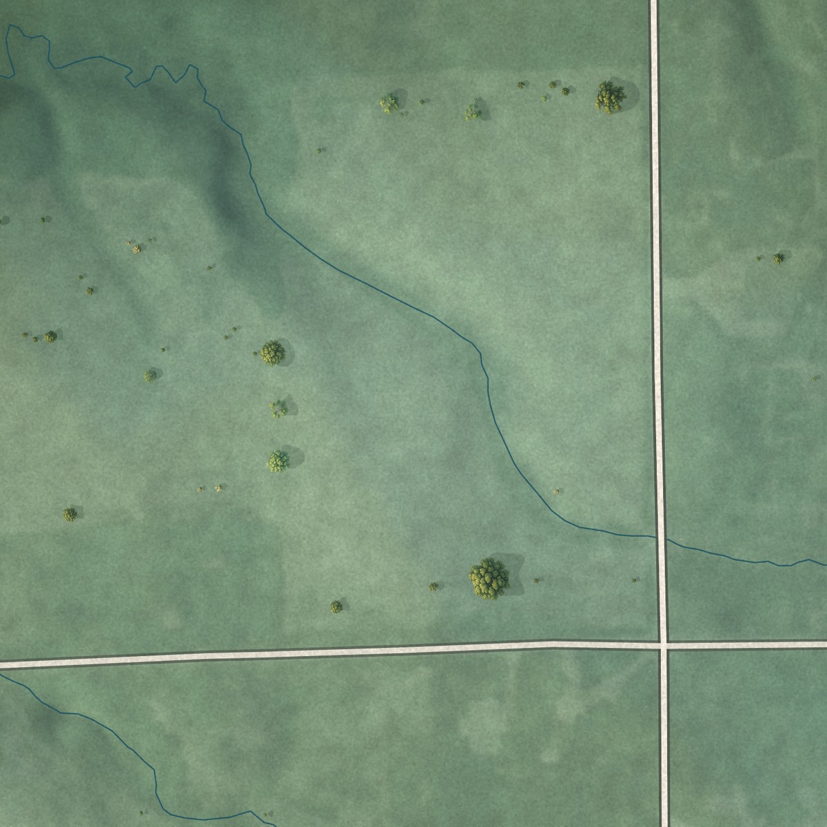 Second close-up of the map of Grammer, Indiana print showing more streets and buildings