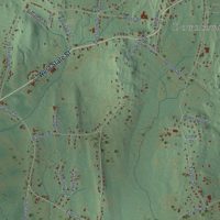 Second close-up of the map of Granby, Massachusetts print showing more streets and buildings