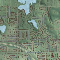 Second close-up of the map of Grand Rapids, Kent County, Michigan print showing more streets and buildings