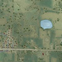Second close-up of the map of Grand Ridge, Florida print showing more streets and buildings