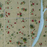 Second close-up of the map of Grand View Estates, Colorado print showing more streets and buildings
