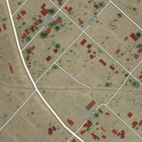 Second close-up of the map of Grandfalls, Texas print showing more streets and buildings