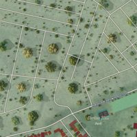 Second close-up of the map of Grandin Court, Virginia print showing more streets and buildings