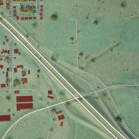Second close-up of the map of Granger, Washington print showing more streets and buildings