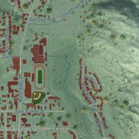 Second close-up of the map of Granite Falls, Washington print showing more streets and buildings