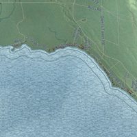 Second close-up of the map of Grant, Cheboygan County, Michigan print showing more streets and buildings