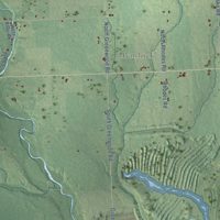 Second close-up of the map of Grant, Iosco County, Michigan print showing more streets and buildings