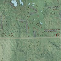 Second close-up of the map of Grant, Minnesota print showing more streets and buildings