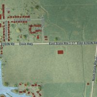 Second close-up of the map of Grant Park, Illinois print showing more streets and buildings
