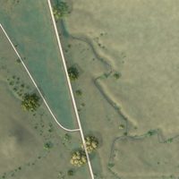 Second close-up of the map of Grass Range, Montana print showing more streets and buildings