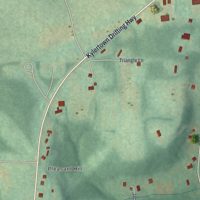 Second close-up of the map of Grassflat, Pennsylvania print showing more streets and buildings