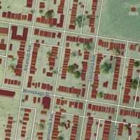Second close-up of the map of Gravois Park, Missouri print showing more streets and buildings