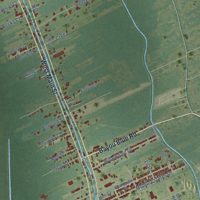 Second close-up of the map of Gray, Louisiana print showing more streets and buildings