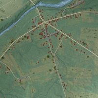 Second close-up of the map of Great Bend, New York print showing more streets and buildings