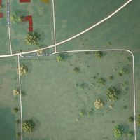Second close-up of the map of Greeley, Kansas print showing more streets and buildings