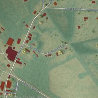 Second close-up of the map of Greeleyville, South Carolina print showing more streets and buildings