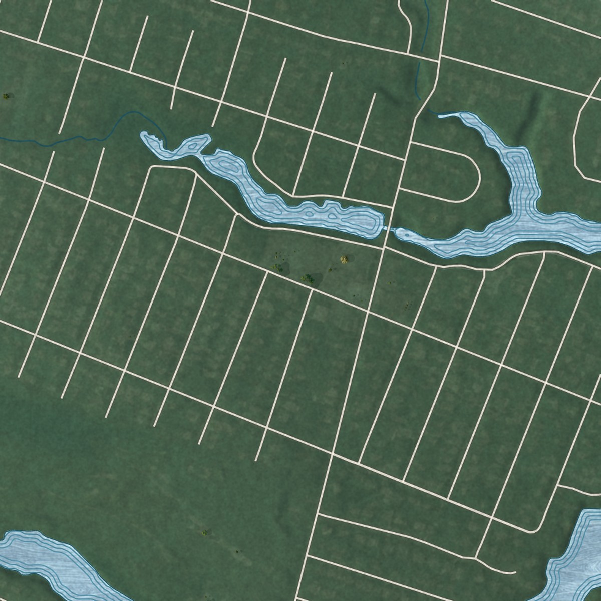 Second close-up of the map of Green Grove, New Jersey print showing more streets and buildings