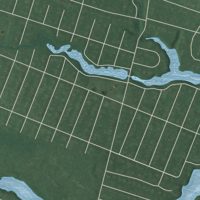 Second close-up of the map of Green Grove, New Jersey print showing more streets and buildings