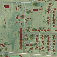 Second close-up of the map of Green Isle, Minnesota print showing more streets and buildings