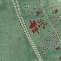 Second close-up of the map of Green Knoll, New Jersey print showing more streets and buildings