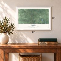 Green, Mecosta County, Michigan map, 12 x 18 inch print in a white frame in an entryway