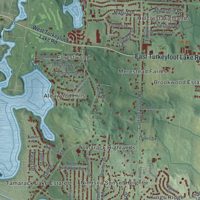 Second close-up of the map of Green, Ohio print showing more streets and buildings