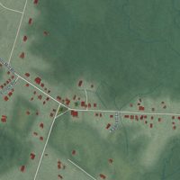 Second close-up of the map of Green Village, New Jersey print showing more streets and buildings