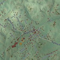Second close-up of the map of Greenback, Tennessee print showing more streets and buildings