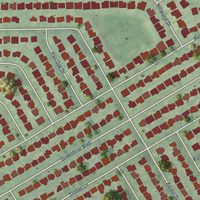 Second close-up of the map of Greenbriar, Florida print showing more streets and buildings