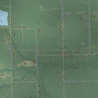 Second close-up of the map of Greendale, Michigan print showing more streets and buildings