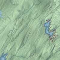 Second close-up of the map of Greenfield, New York print showing more streets and buildings
