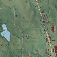 Second close-up of the map of Greenfield, Tennessee print showing more streets and buildings