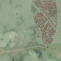 Second close-up of the map of Greenlawn, New York print showing more streets and buildings