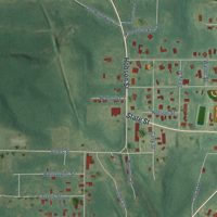 Second close-up of the map of Greensboro, Alabama print showing more streets and buildings