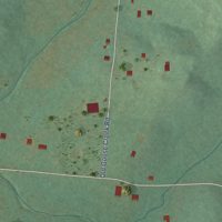 Second close-up of the map of Greenvale, Tennessee print showing more streets and buildings