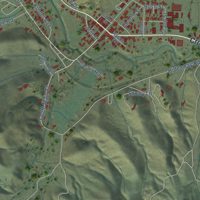 Second close-up of the map of Greenville, California print showing more streets and buildings