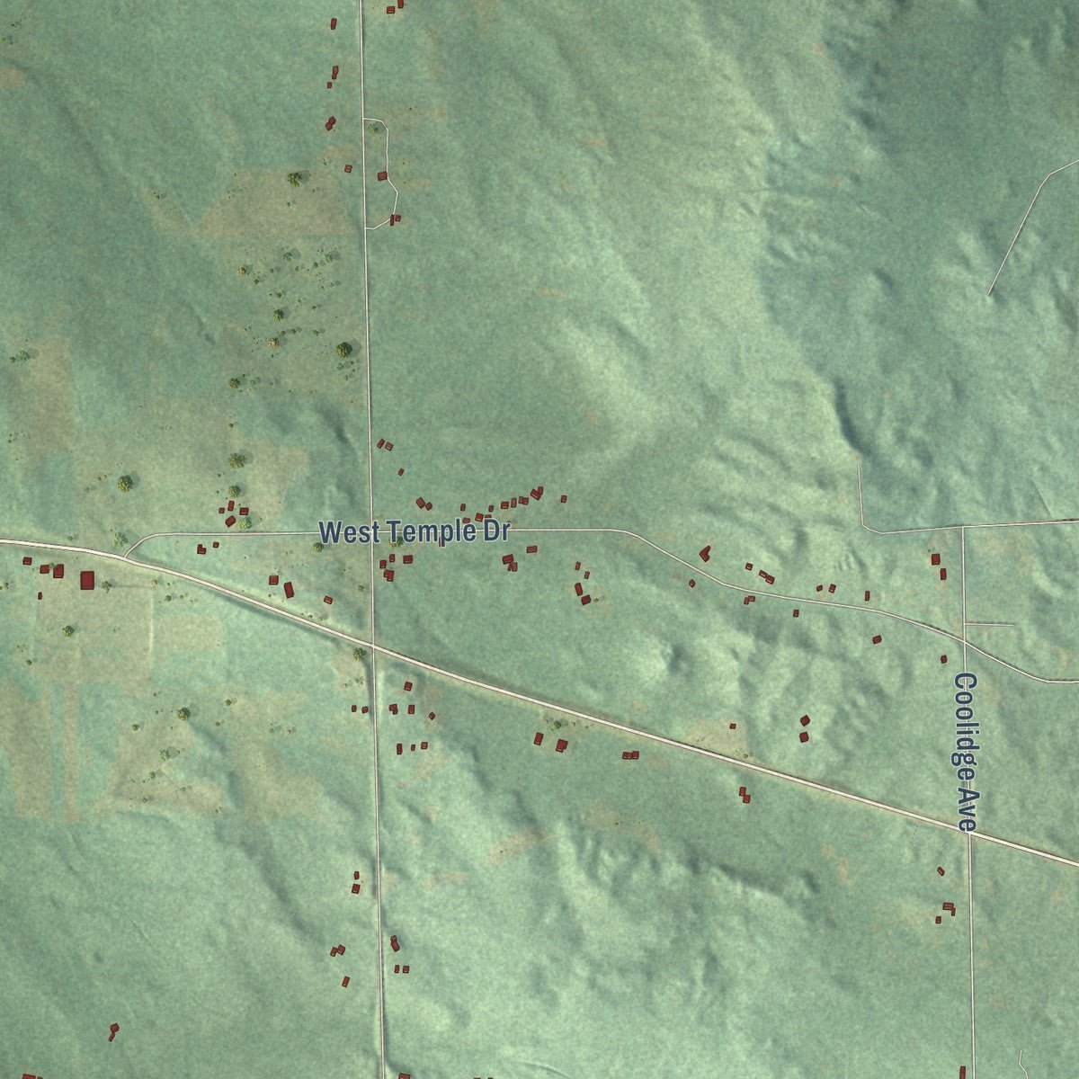 Second close-up of the map of Greenwood, Clare County, Michigan print showing more streets and buildings
