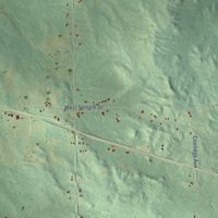 Second close-up of the map of Greenwood, Clare County, Michigan print showing more streets and buildings