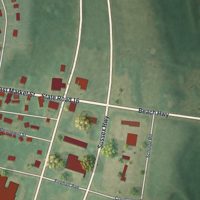 Second close-up of the map of Greenwood, Delaware print showing more streets and buildings
