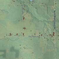 Second close-up of the map of Greenwood, Oceana County, Michigan print showing more streets and buildings