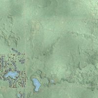 Second close-up of the map of Greenwood, Oscoda County, Michigan print showing more streets and buildings