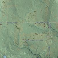 Second close-up of the map of Greenwood, Wexford County, Michigan print showing more streets and buildings