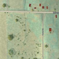 Second close-up of the map of Greigsville, New York print showing more streets and buildings