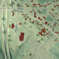 Second close-up of the map of Gretna, Virginia print showing more streets and buildings