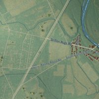 Second close-up of the map of Grifton, North Carolina print showing more streets and buildings