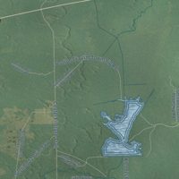 Second close-up of the map of Grim, Michigan print showing more streets and buildings