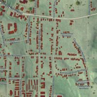 Second close-up of the map of Grove Park, Georgia print showing more streets and buildings